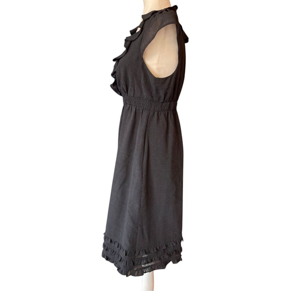 VTG Anthropologie Maeve Twee Mod Gray Dress SZ 10 Wool 2000's Indie Dress - Picture 5 of 10